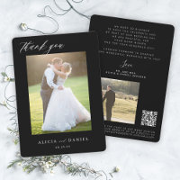 QR CODE casamento negro com fotos elegantes modern