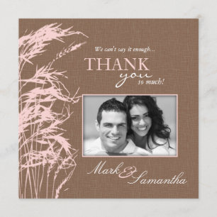 Cartão De Agradecimento Quadrado doce da noiva do outono