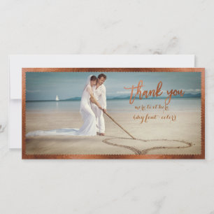 Cartão De Agradecimento Quadro de cobre/obrigado de cobre falso PixDezines