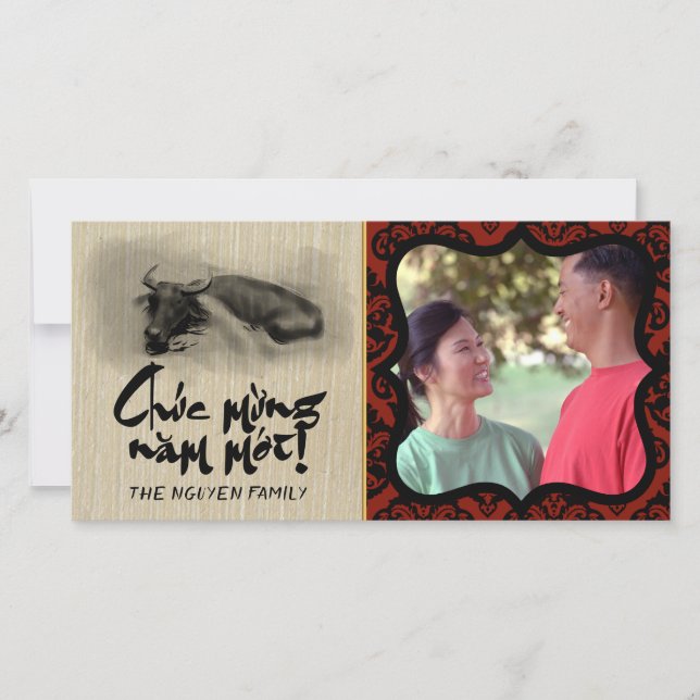 Cartão De Agradecimento Quadro de Fotografia de Ano Novo HGC da Painting W (Frente)