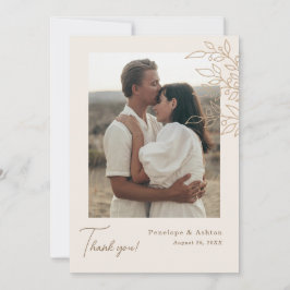 Cartão De Agradecimento Quadro de Ornamentado simples mínimo