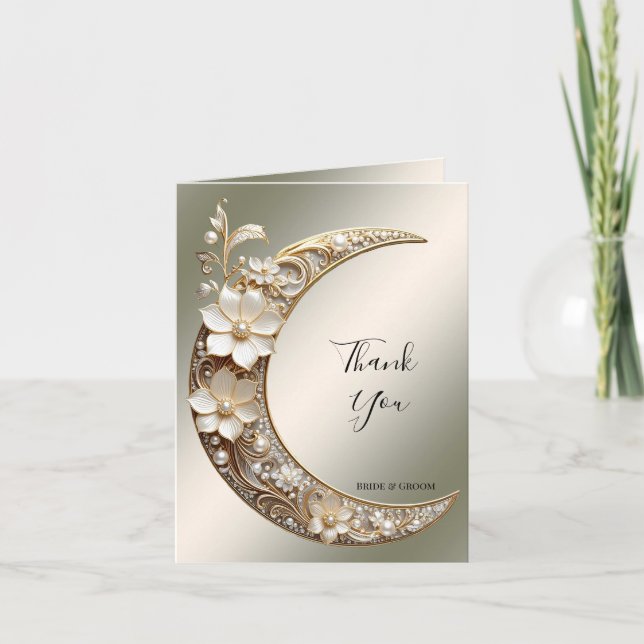 Cartão de Agradecimento Quadro Lua Crescente Decor (Frente)