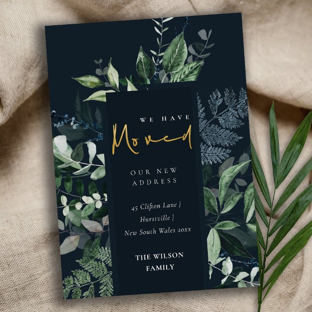 Cartão De Agradecimento Quadro verde-Dourado verde-marinho Verde - Movemos (Criador carregado)