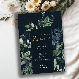 Cartão De Agradecimento Quadro verde Dourado verde marinho Verde que movi