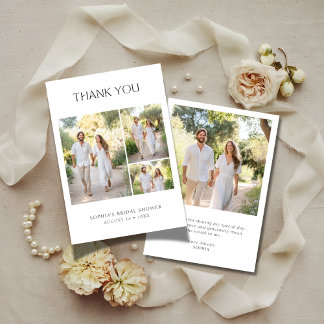 Cartão De Agradecimento Qualquer Chá de panela De Casamento Fotográfico 4
