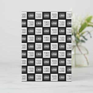 Cartão De Agradecimento Qualquer dois logotipos ou imagens reproduzindo pa