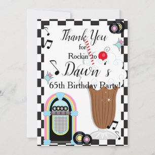 Cartão De Agradecimento Qualquer Idade, Ano Retroativo de 1950