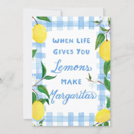 Cartão De Agradecimento Quando a vida lhe dá limões, uma placa de água