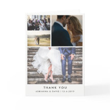 Quatro Fotos de Casamento Minimalistas Obrigado