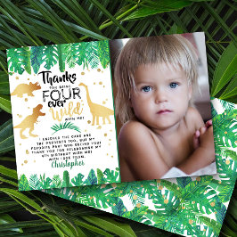 Cartão De Agradecimento Quatro Meninos Selvagens De Dinossauro 4ª Foto De 