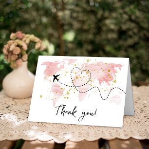 Cartão De Agradecimento "Que A Aventura Comece!" Chá de fraldas de Mapa vi