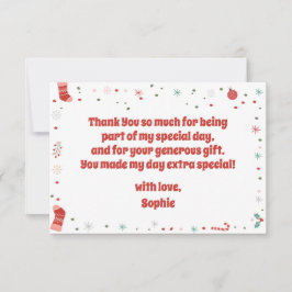 Cartão De Agradecimento Que aniversário divertido de natal