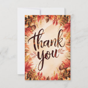 Cartão De Agradecimento Queda de outono mágico