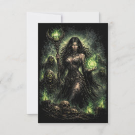 Cartão De Agradecimento Queen of the Green Flame