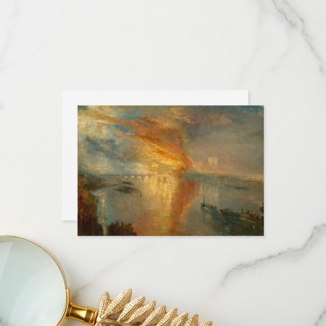 Cartão De Agradecimento Queimando Casas de Lordes e Comuns (Frente/Verso In Situ)