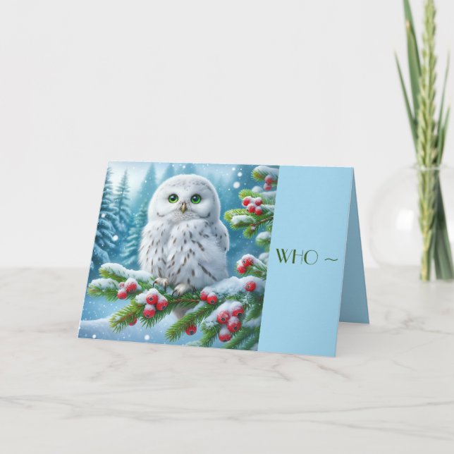 Cartão De Agradecimento Quem? PLACA DE NATAL PARA QUALQUER UM (Frente)