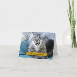 Cartão De Agradecimento Queres lutar? Gato engraçado?