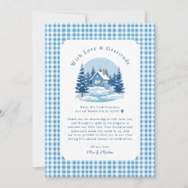 Cartão De Agradecimento Querida, está frio fora do Chá de fraldas, obrigad