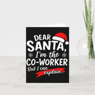 Cartão De Agradecimento Querido Papai Noel É Culpa Do Meu Colega De Trabal