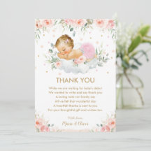 Quic Pink Floral Sweet Baby Girl Chá Aniversário