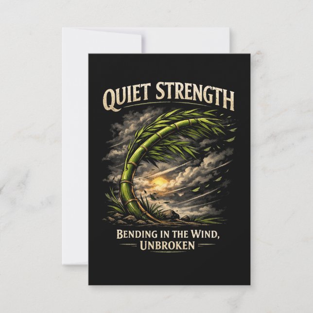 Cartão De Agradecimento Quiet Strength (Frente)