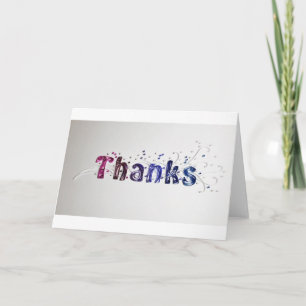 Cartão De Agradecimento Quilled "Thanks" greeting card