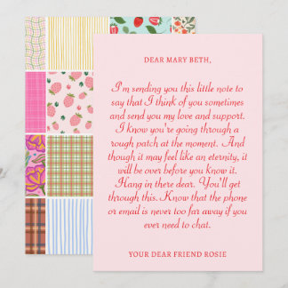 Cartão De Agradecimento Quilted Encouragement Love Card