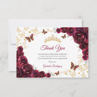 Quinceanera Floral Dourado Borgonha