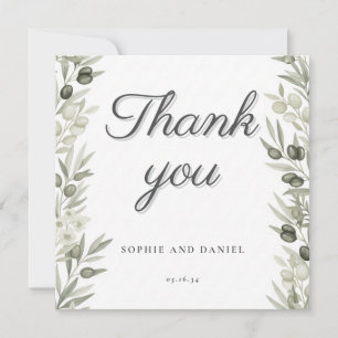 Cartão De Agradecimento Raça Russa e Casamento Floral Obrigado