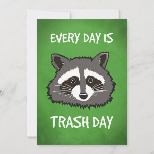 Cartão De Agradecimento Raccoon Lover Todos Os Dias É O Dia Do Lixo