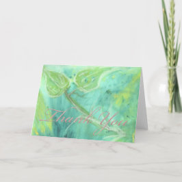 Cartão de Agradecimento Rain Forest Haze Champagne