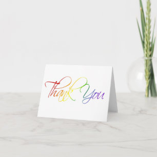 Cartão De Agradecimento Rainbow Scriptina Thank You Card