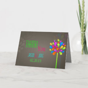 Cartão De Agradecimento Rainbow Tree Thank You Card