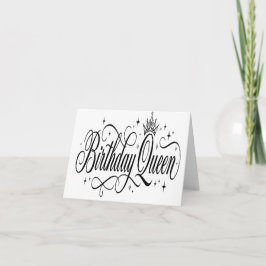Cartão De Agradecimento Rainha do Aniversário Grupo de Celebração Personal