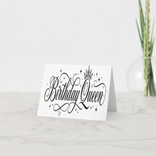 Cartão De Agradecimento Rainha do Aniversário Grupo de Celebração Personal