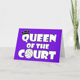 Cartão De Agradecimento Rainha do Voleibol das Raparigas da Cor Personaliz