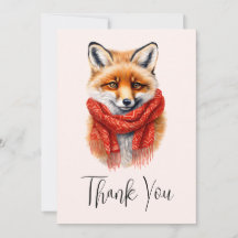 Raposa Fofa com um Cachecol Vermelho Imagem de Out