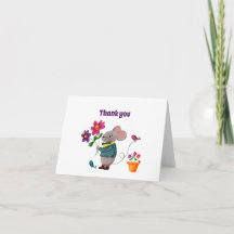 Ratozinho Fofo com Flores