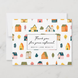 Cartão De Agradecimento Realmente Referral Obrigado Casas Bonitas