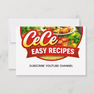 Cartão de Agradecimento Receitas Fáceis Cece
