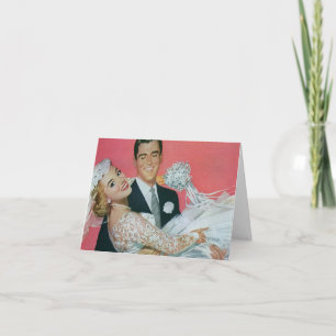 Cartão De Agradecimento Recém-casados Casamento Antigo, Noiva & Noivo Agra