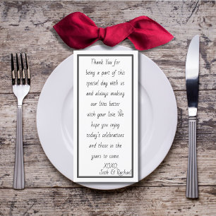 Cartão De Agradecimento Recepção Simples e Elegante