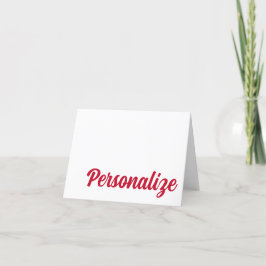 Cartão De Agradecimento RED, BLUE Dallas, placa de nota personalizada TX