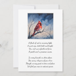 Cartão De Agradecimento Red Cardinal Funeral Memorial Thank You Card