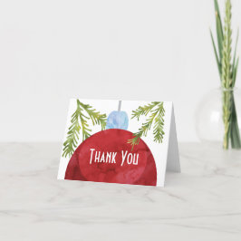 Cartão De Agradecimento Red Enfeites de natal Wedding Obrigado