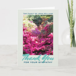 Cartão De Agradecimento Red Flowerfall in the Woods Sympathy Obrigado