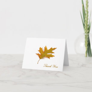 Cartão De Agradecimento Red Oak Leaf by Petr Kratochvil, Thank You Note