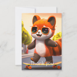 Cartão De Agradecimento Red Panda Rides