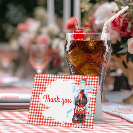 Cartão De Agradecimento Red Ready to Pop Baby Shower Thank you