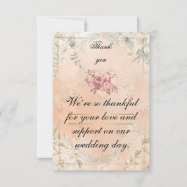 Cartão De Agradecimento Red Roses flat Thank You Card